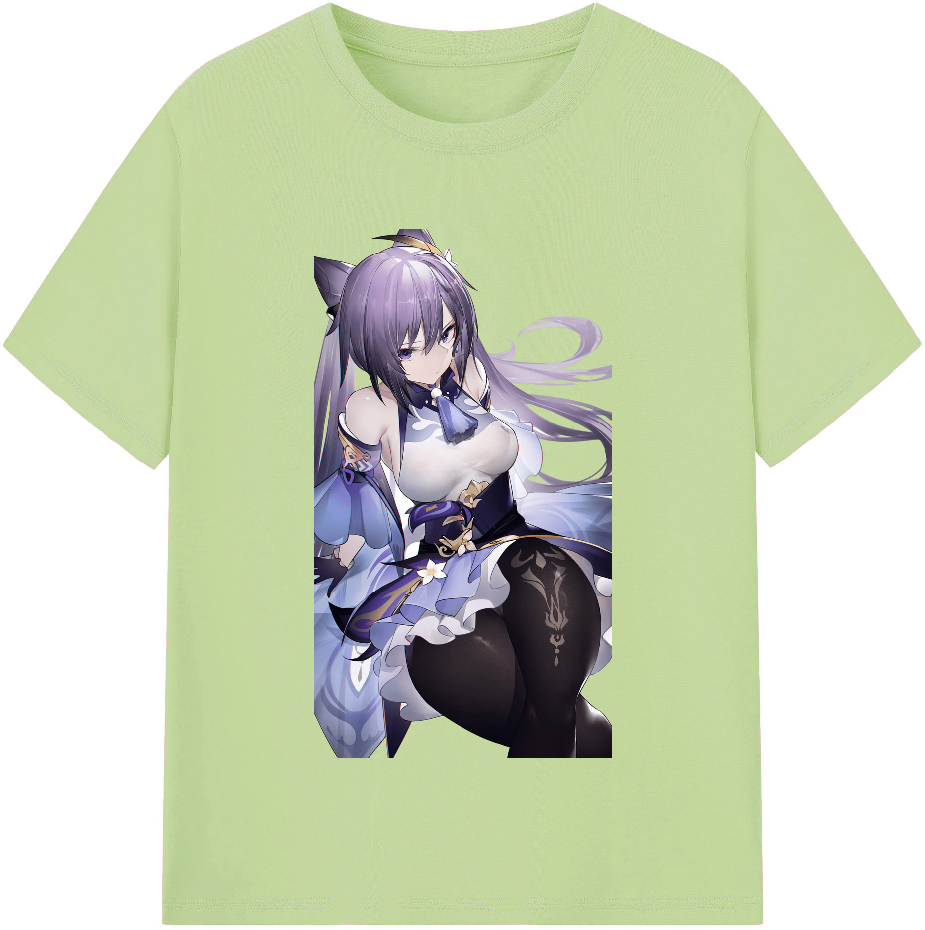 げんし神 刻晴 こくせい genshin Kokusei 綿100％半袖Tシャツ（フロントプリント）